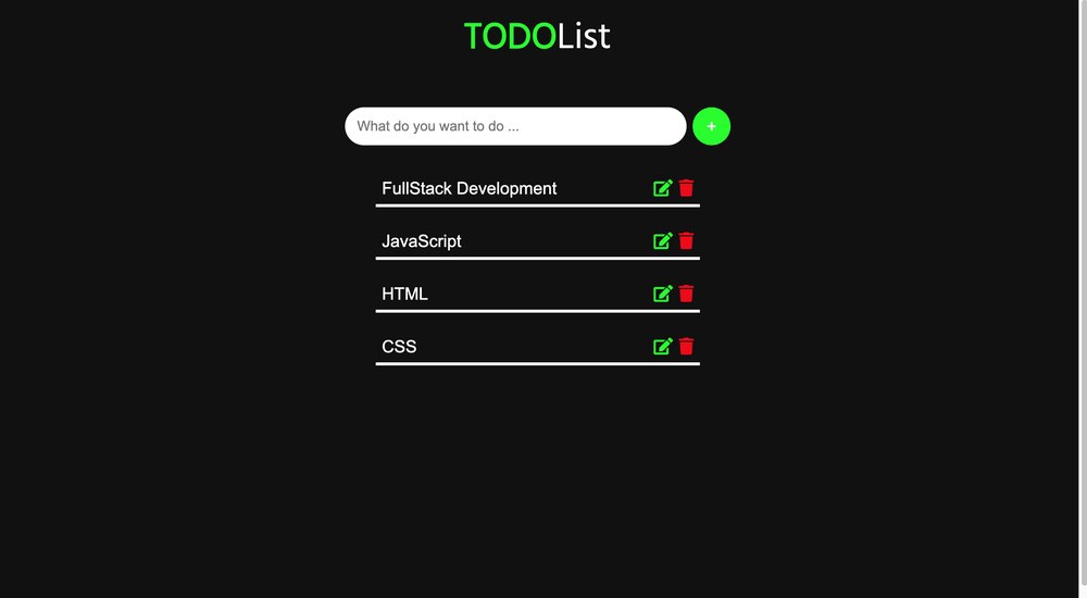Preview of Todo List App