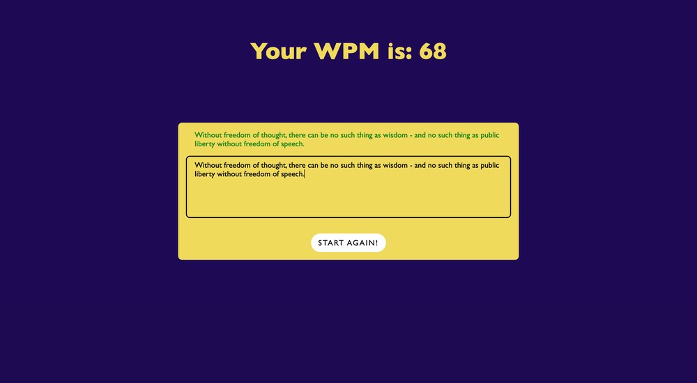Preview of Typing Speed App