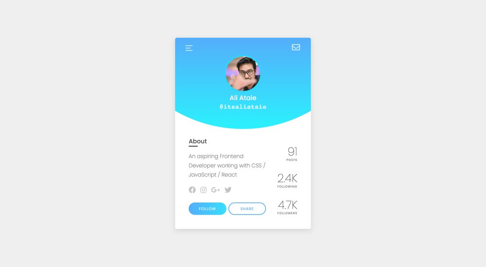 Preview of Animated Profile Card