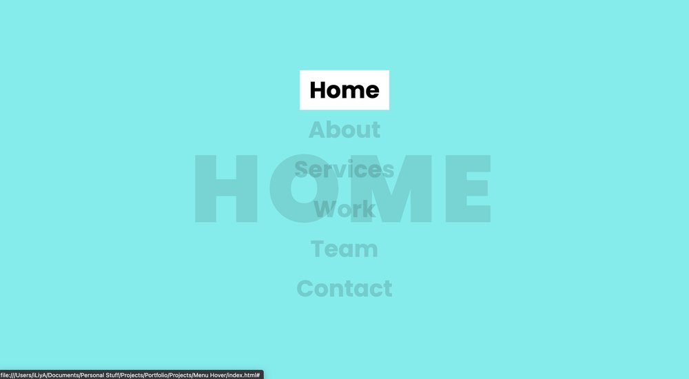 Preview of Menu Hover Effect