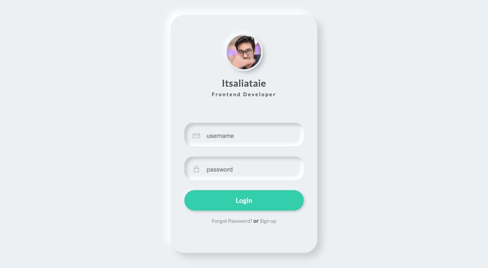 Preview of Neumorphic Login Form